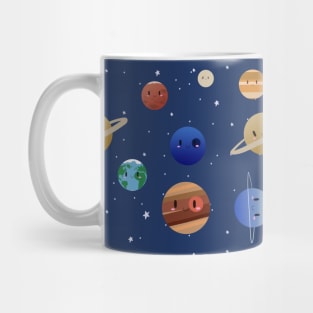 Cute Solar System - Repeating Pattern Mug